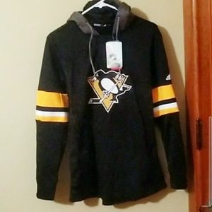 NWT Adidas NHL Penguins Hoodie Size Large